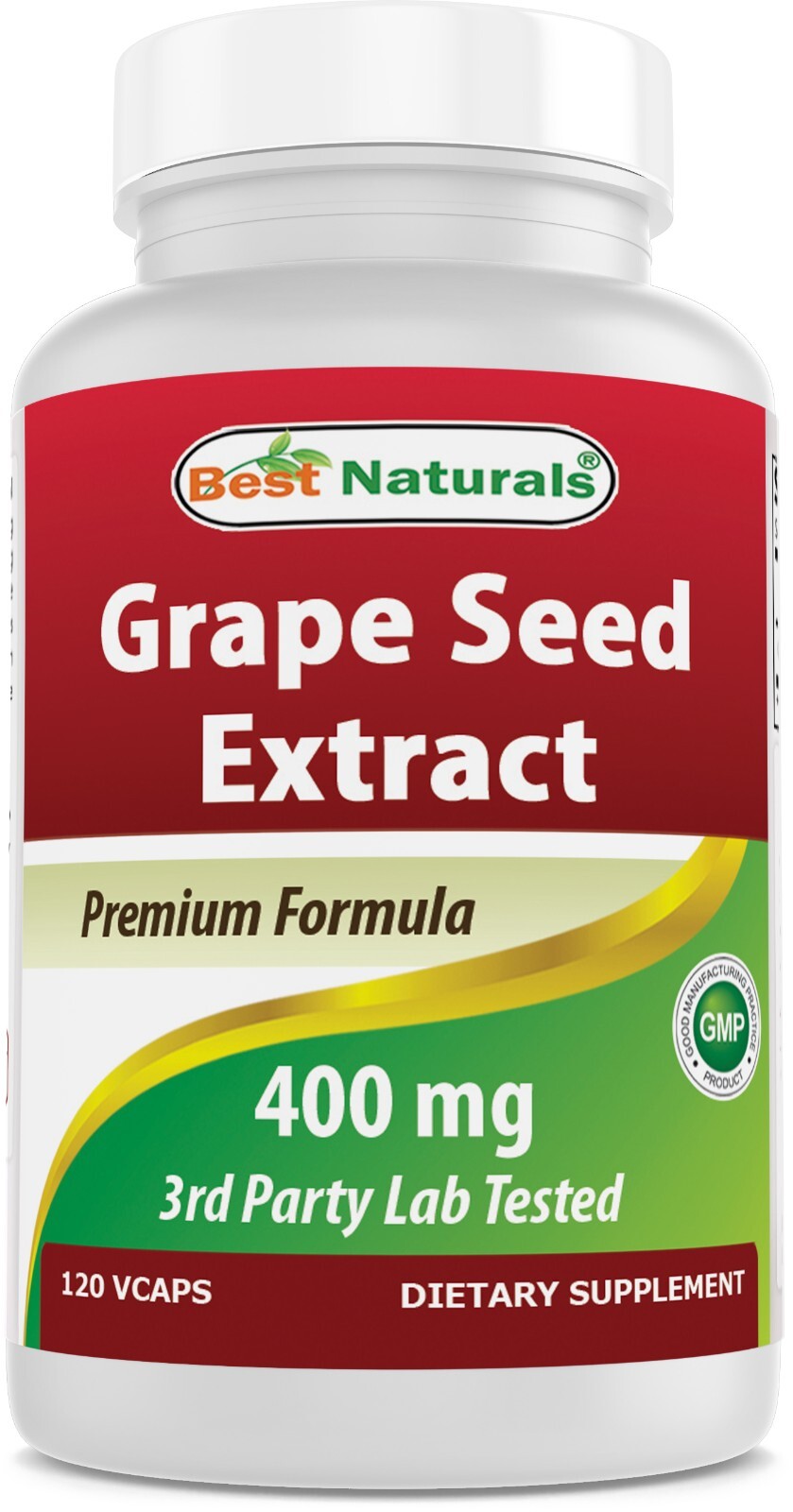 Best Naturals Grape Seed Extract 400 mg Veggie Capsule, 120 Count