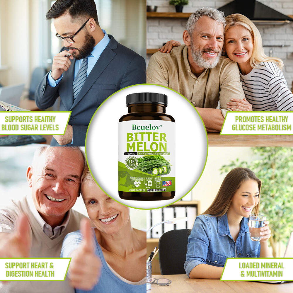 Bitter Melon Extract 1000mg – Healthy Blood Pressure Cholesterol Weight Loss