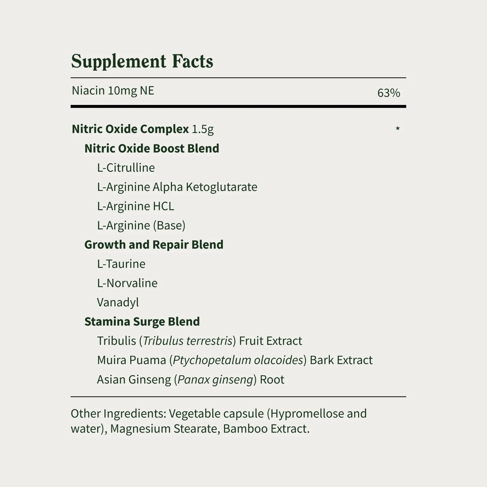 Snap Supplements Nitric Oxide Booster Vegan Non-GMO Gluten-Free 60 Caps