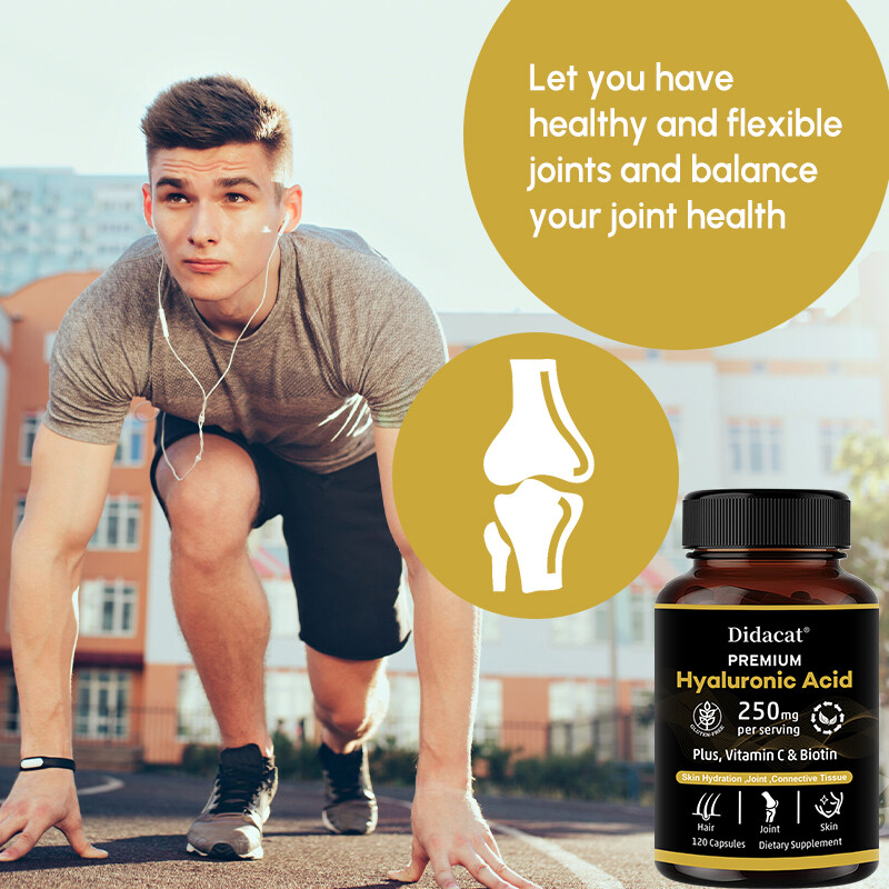 Hyaluronic Acid, Biotin & Vitamin C Capsules AntiAging Hair, Skin & Joint Health