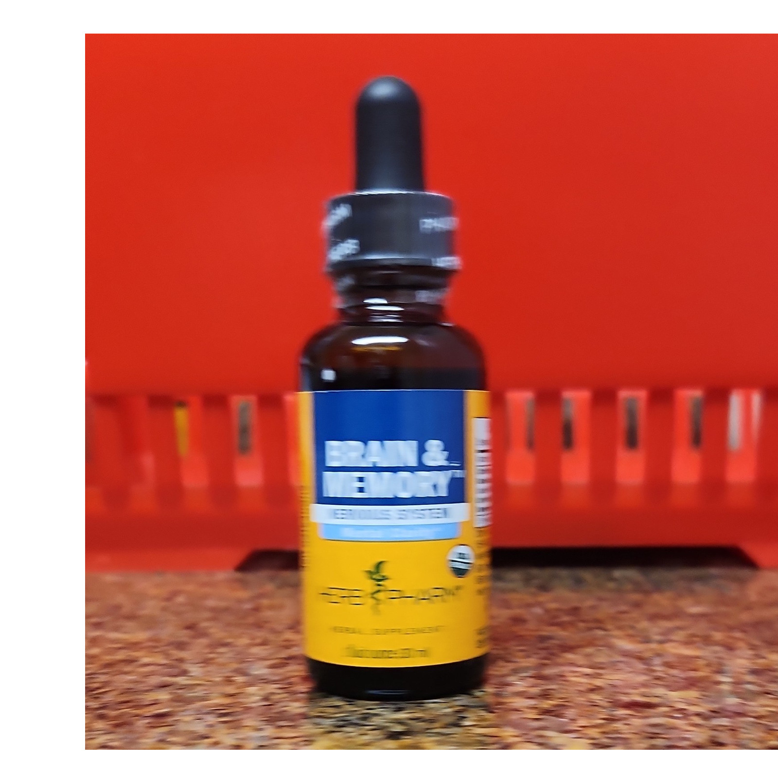 Herb Pharm Brain & Memory Sage + Ginkgo Liquid Drops Organic Gluten-Free 0.5 oz