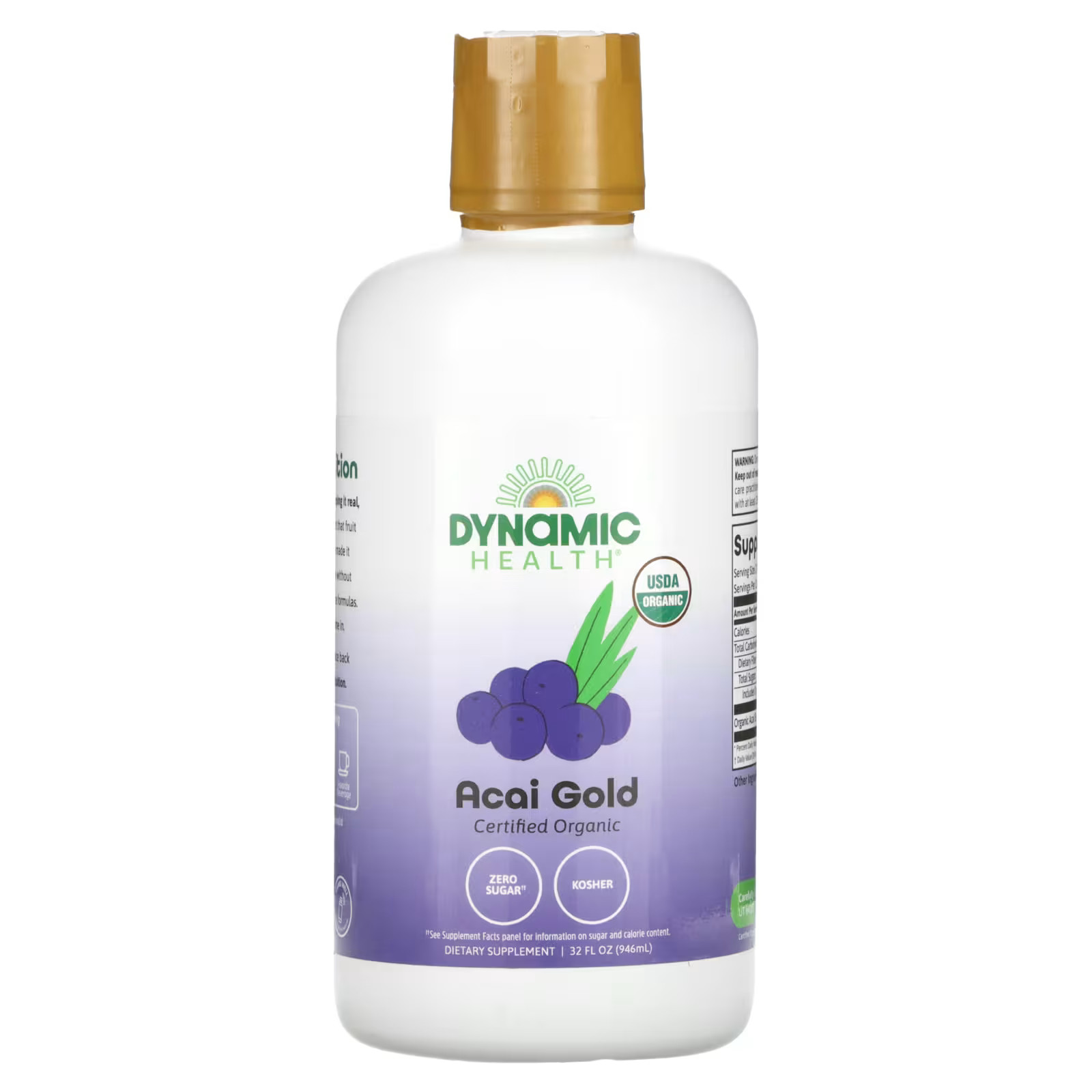 2 X Dynamic Health, Certified Organic Acai Gold , 32 fl oz (946 ml)