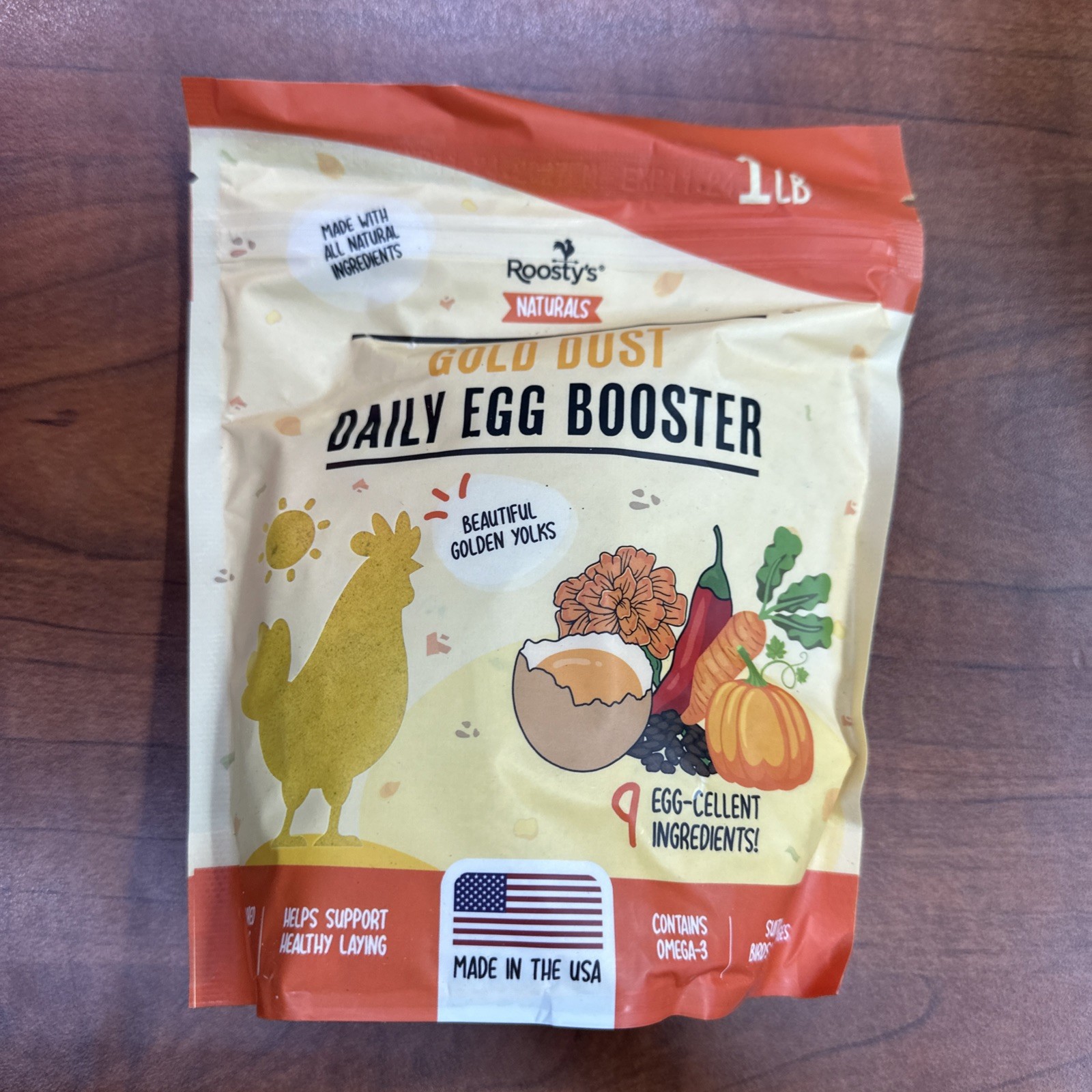 Roosty’s Naturals Gold Dust -Daily Egg Booster – 1 lb Bag