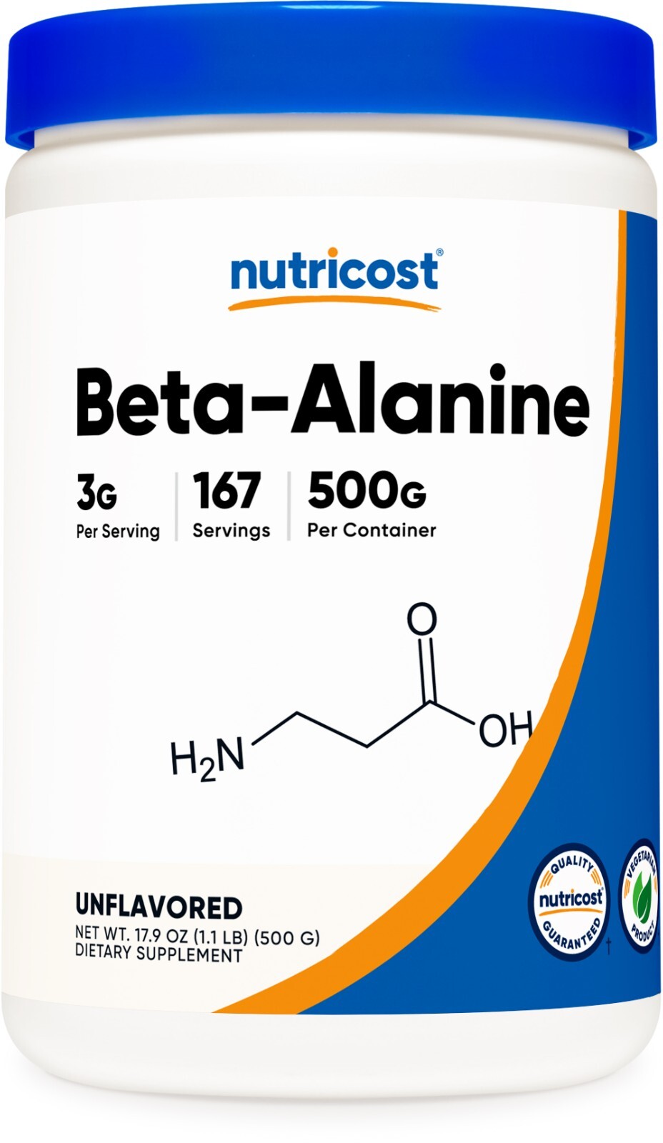 Nutricost Beta Alanine Powder 500 Grams – Pure Beta-Alanine