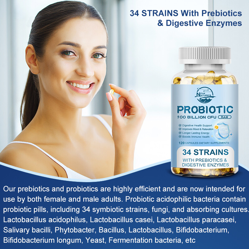 Digestive Enzymes Prebiotic&Probiotics Gas,Constipation&Bloating Relief