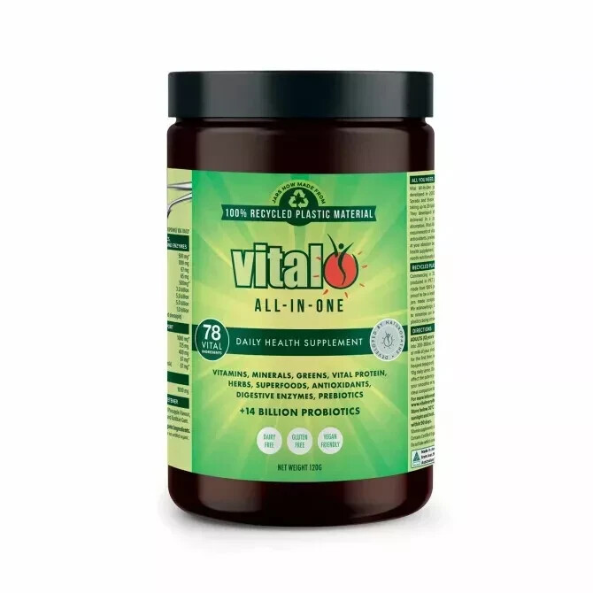 VITAL GREENS 120g – 78 Ingredients Powerful Antioxidants Probiotics