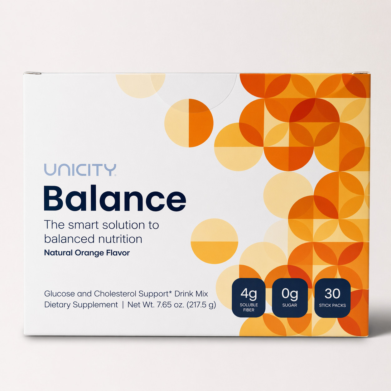 UNICITY Balance Cholesterol Support Drink Mix – 30 Stick Pack – 4g Soluble fiber