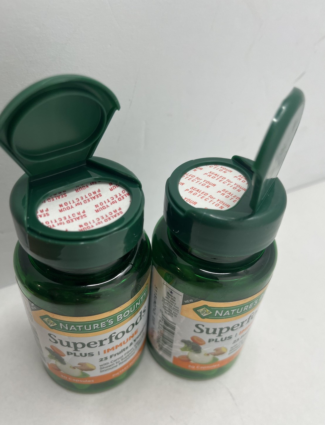 Nature’s Bounty 2pk Superfoods Plus Immune 30 Capsules 23 Fruits Veg Exp 12/26