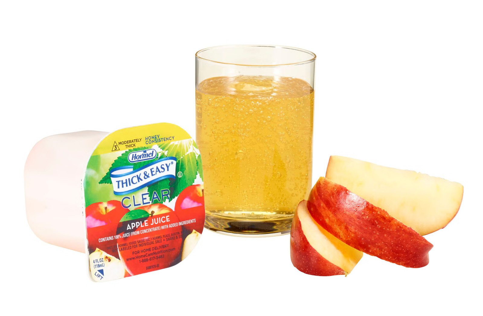 Thick & Easy 12687 Thickened Beverage Apple Juice Honey 4 oz Cup 24 Ct