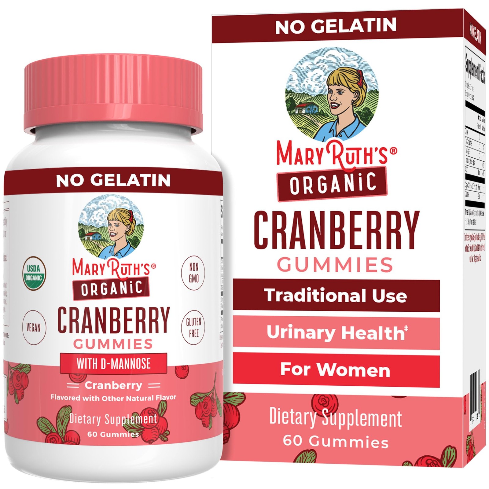 MARYRUTH’S Organics Organic Cranberry Gummies – 500mg 60 Count (Pack of 1)