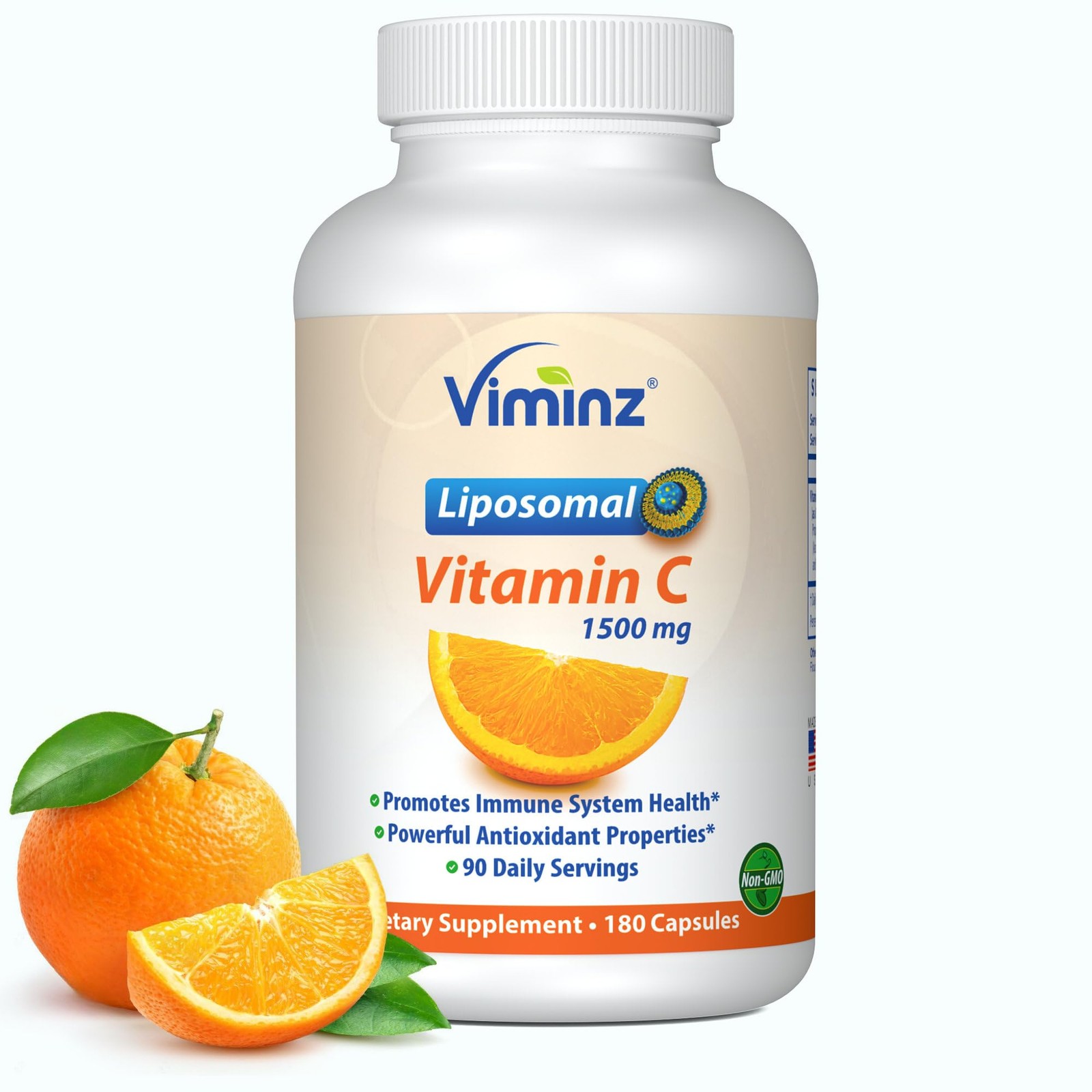 Viminz Liposomal Vitamin C 1500mg – 180 Capsules – Made in USA – High…