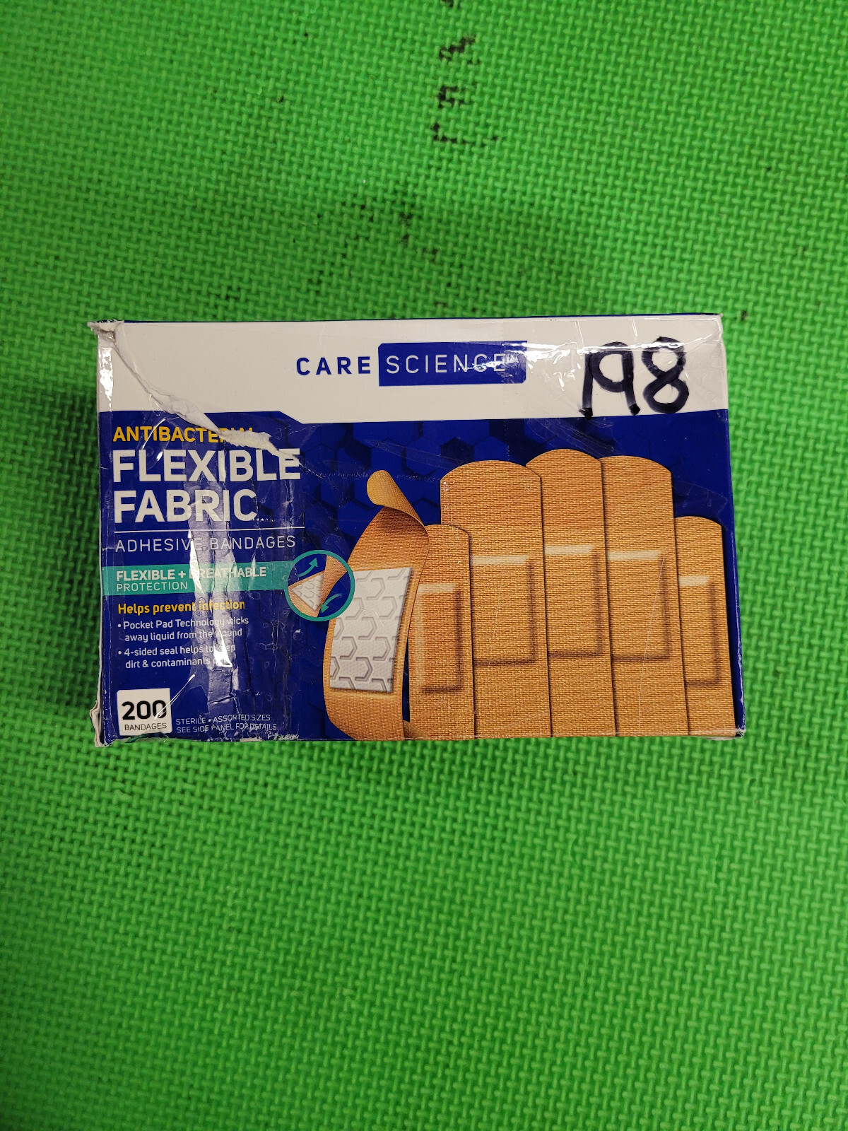 Care Science Antibacterial Fabric Adhesive Bandages, **198 ct** Assorted Sizes