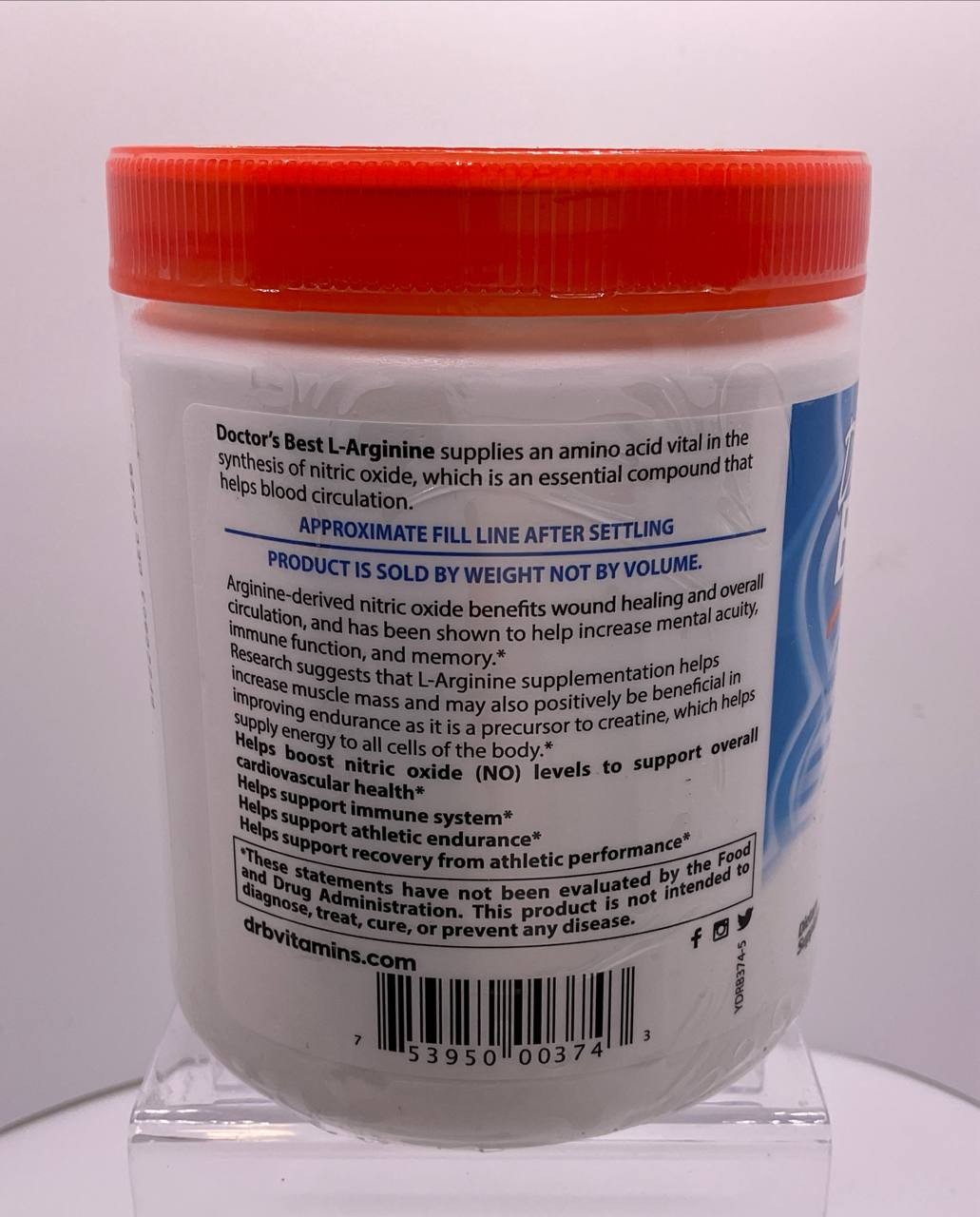 Doctor’s Best Pure L-Arginine Powder 300g 50 Servings Nitric Oxide Vegan