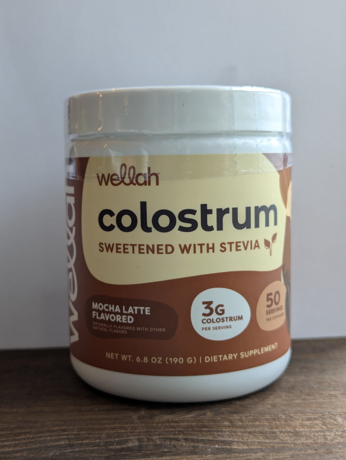 30% IgG Colostrum Mocha Latte Flavored Sweetened with Stevia 50 Serv EXP 01/28