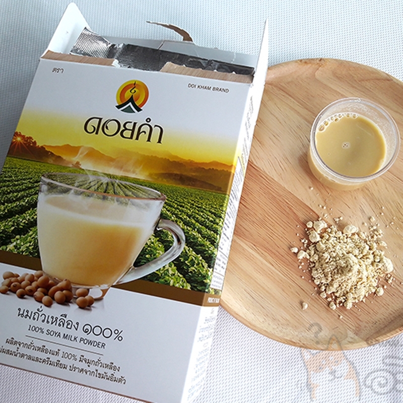Soy Milk Powder Drink 100% Soya Brew Hot&Cold Project of Royal Doi Kham 400 g
