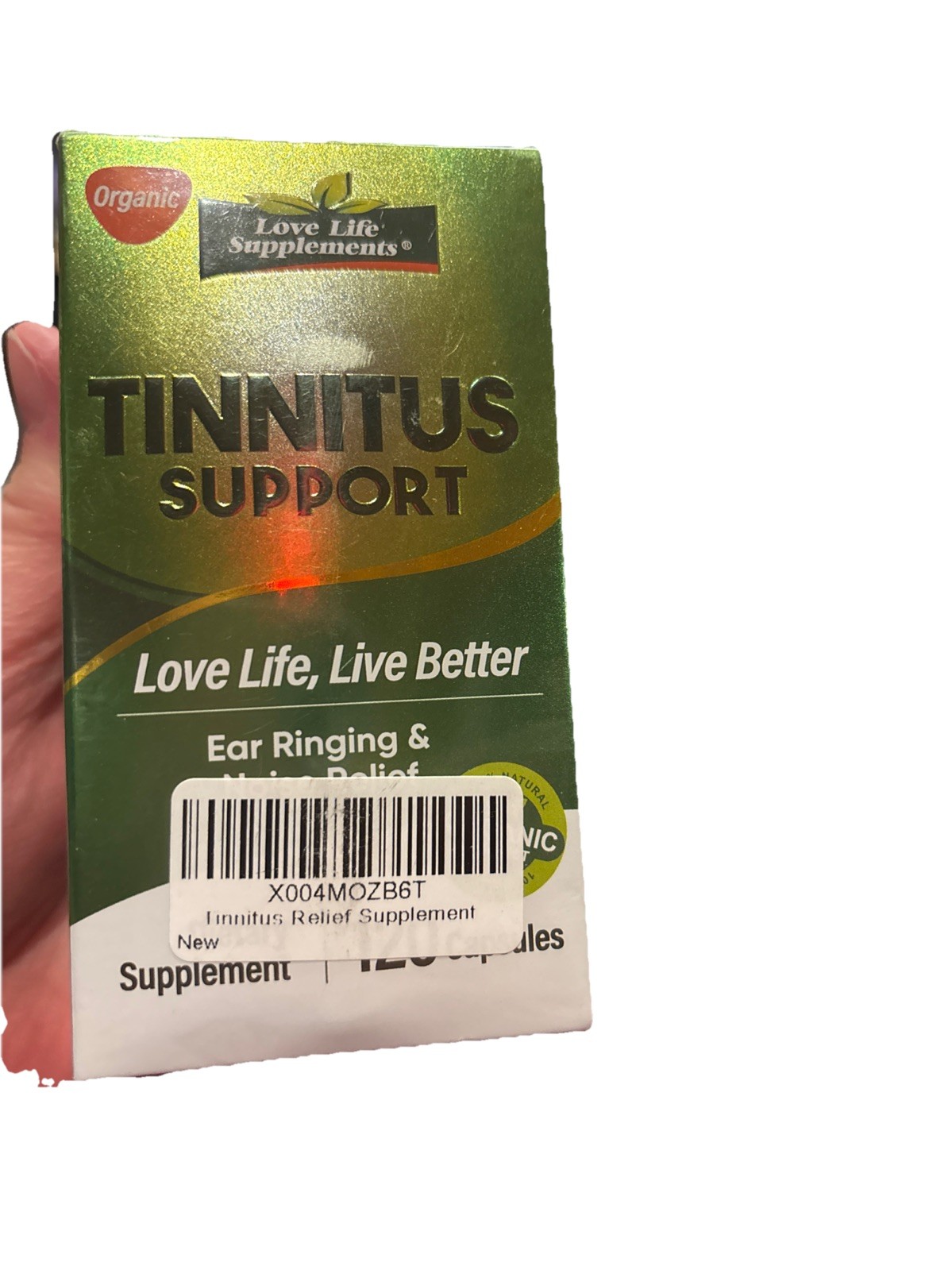 Love Life Supplements Tinnitus Support for Ringing Ears 120 Cap BB 03/2028