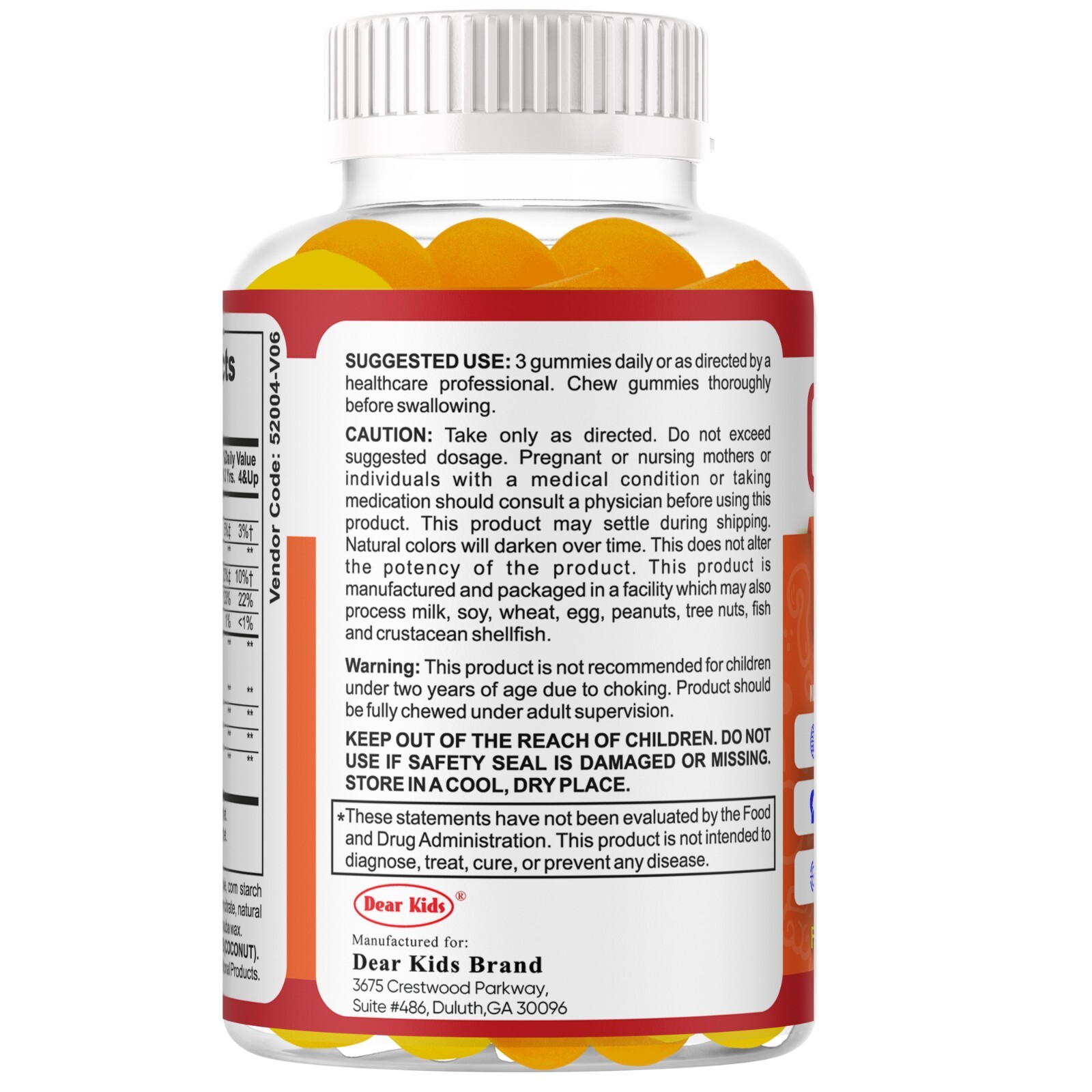 Brain Booster Focus Gummies for Kids & Teens, Omega 3 DHA Memory Supplement 60