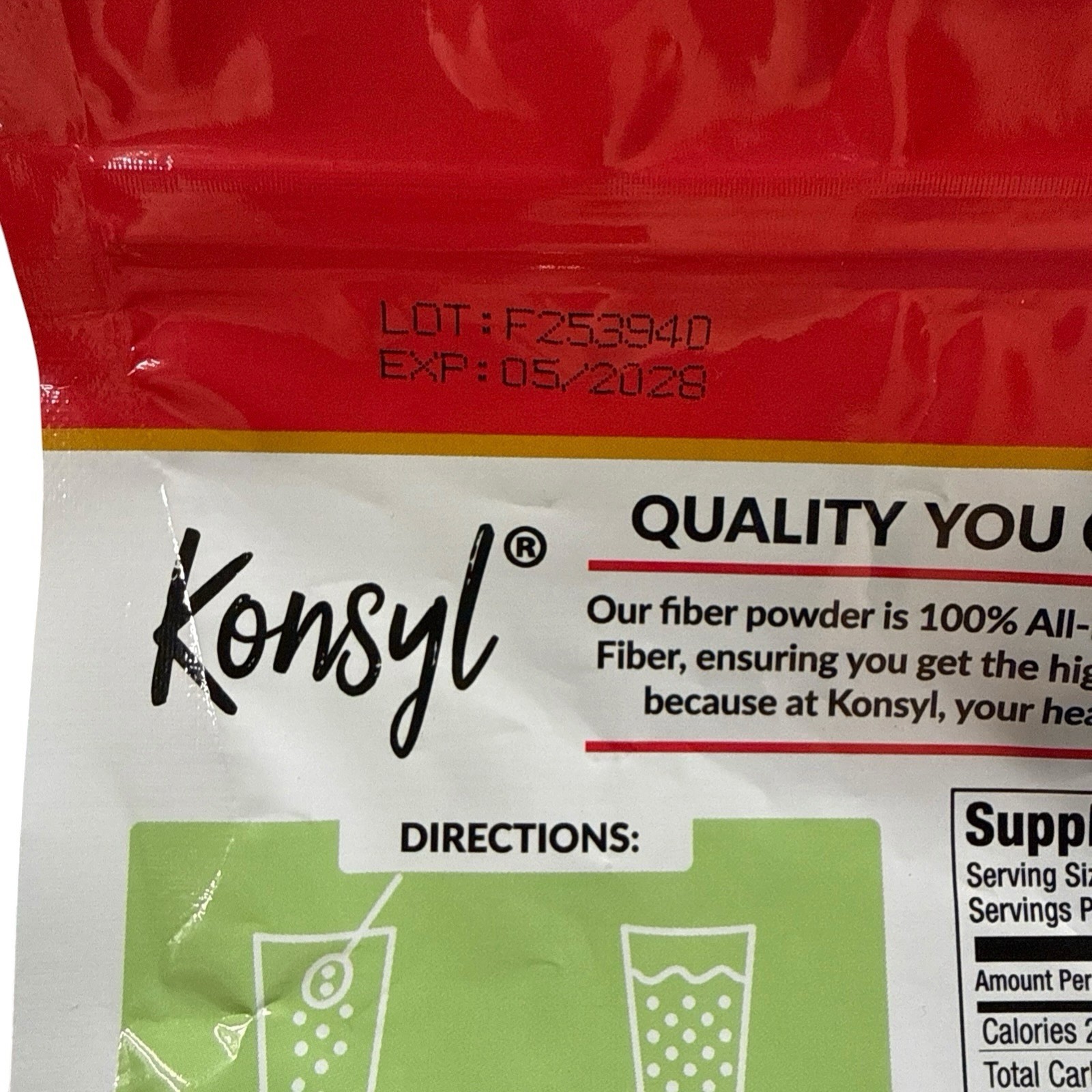 Konsyl Daily Psyllium Fiber All Natural Fiber Powder GF NonGMO 12.7 oz EXP 05/28
