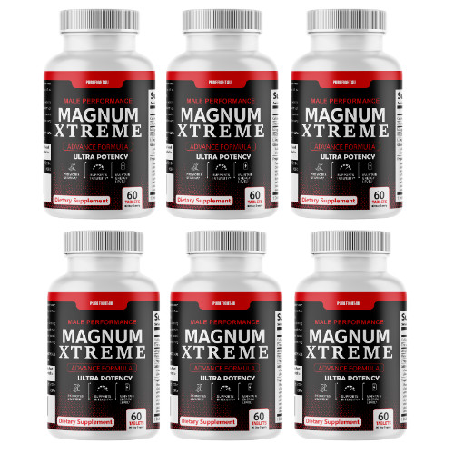 Magnum Xtreme Male Performance Advanced Formula Tablet- Six (6) Bottles