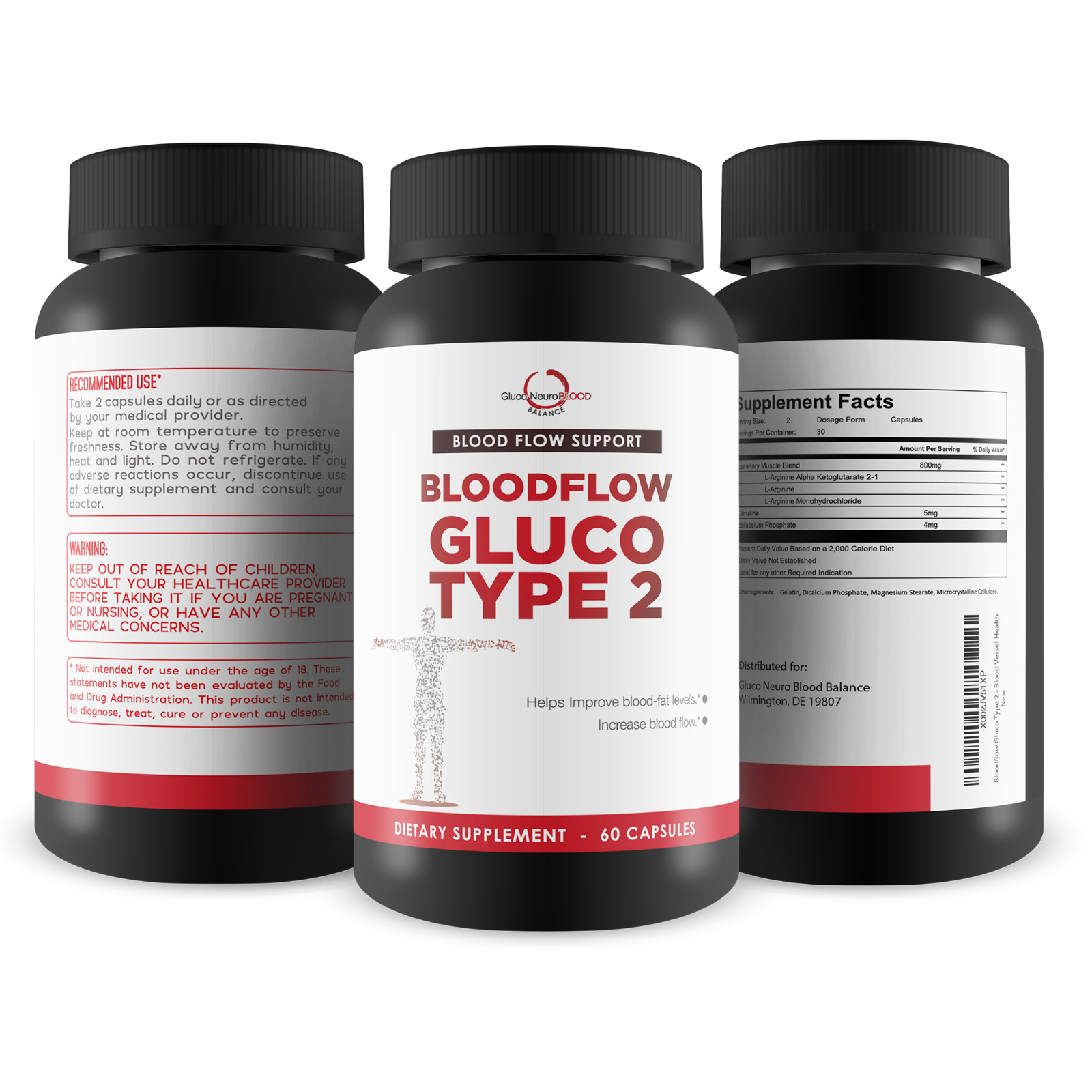 Bloodflow Gluco Type 2 – Blood Boost Blood Flow Support – Support Blood Health