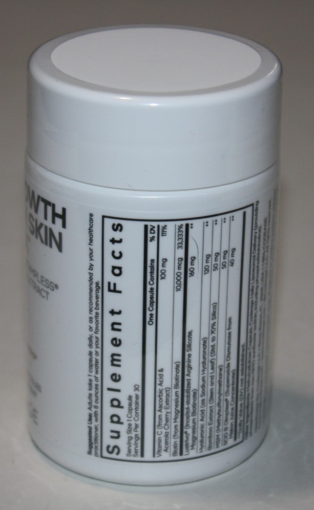 Hair Growth + Smooth Skin, Max, 30 Vegetable Capsules Exp 05/28 NEW