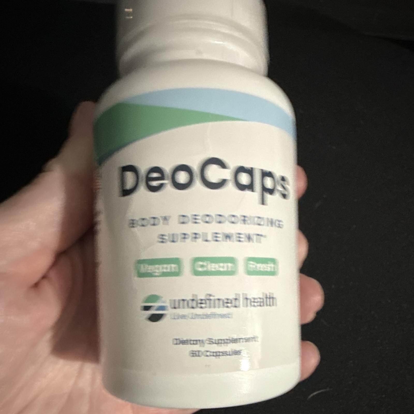 Undefined Health DeoCaps Body Deodorizing 60 Capsules Magnesium Zinc Exp 10/2028