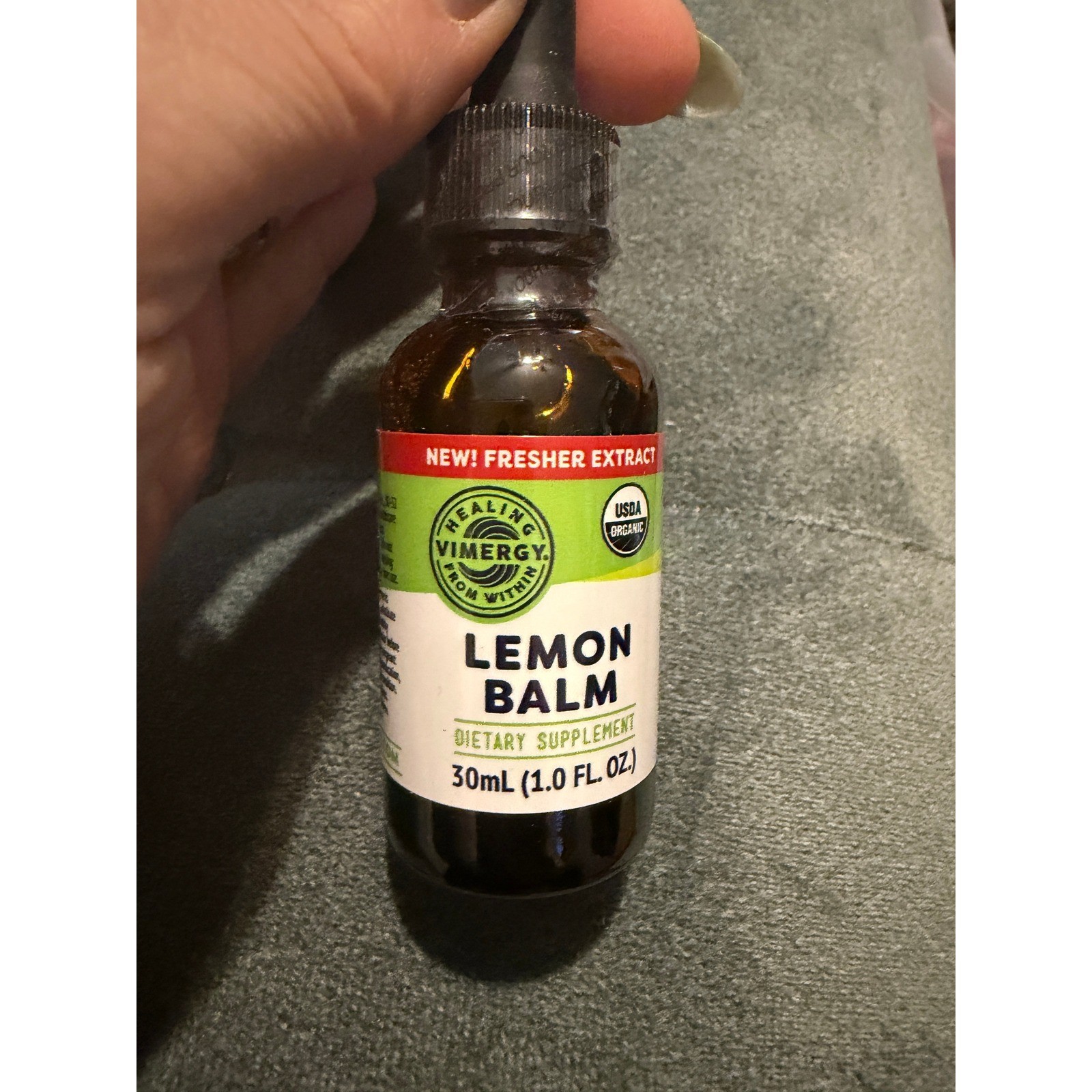 Vimergy Lemon Balm Liquid Extract 30ml USDA Organic Alcohol-Free Supplement