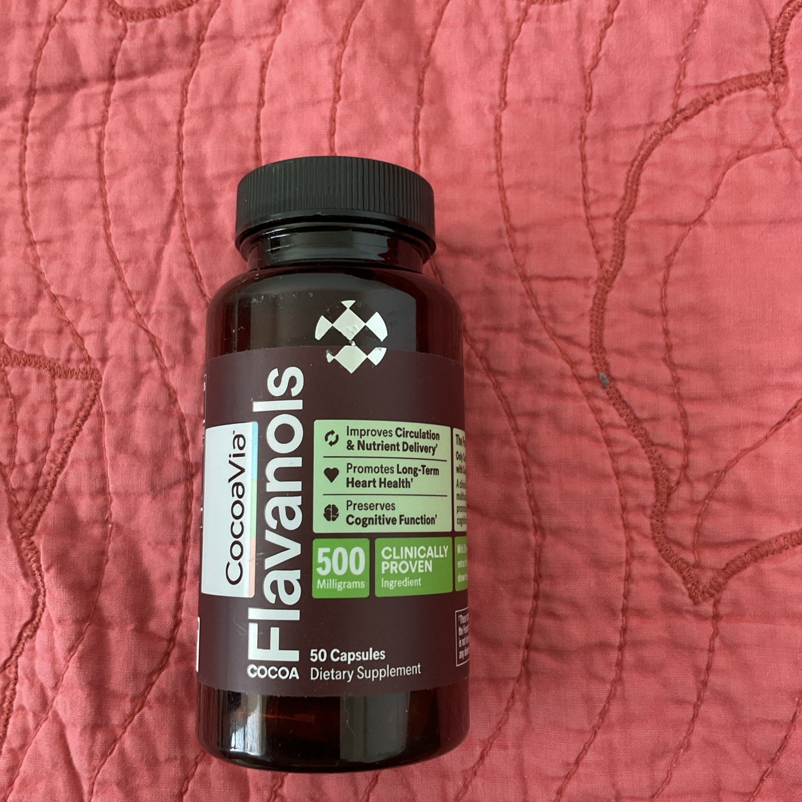 CocoaVia Flavanols 500mg 50 Capsules Cocoa Flavor Dietary Supplement 11/28