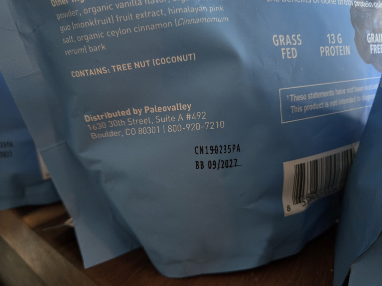 LOT OF 3 Paleovalley Vanilla Bone Broth Powder UNOPENED
