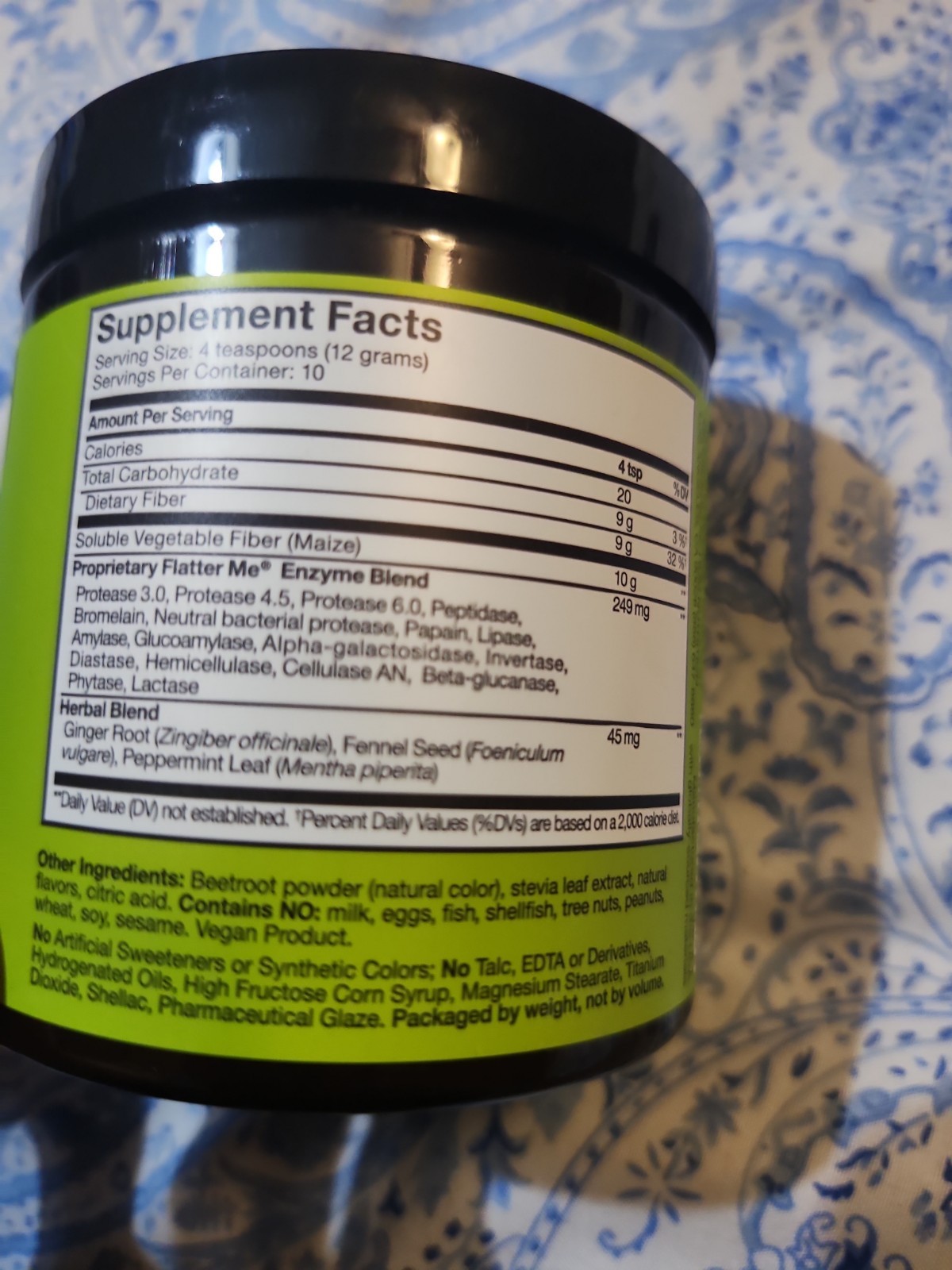 HUM Flatter Me Fiber Booster Powder Strawberry Lemon Prebiotic Debloat 4oz