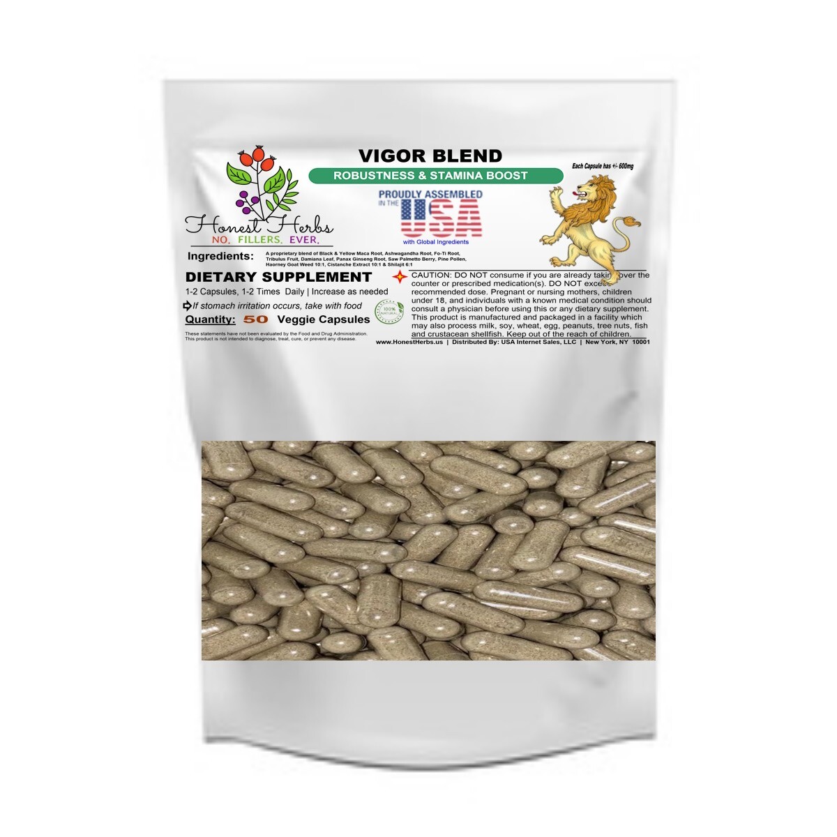 Vigor Special Blend – Cistanche, Pine Pollen, Ginseng 50 Veg. Caps, 600mg