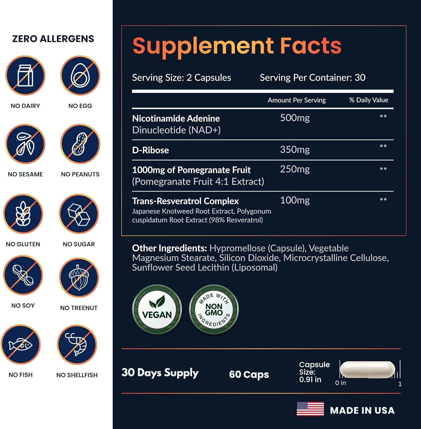 ForestLeaf Liposomal NAD Resveratrol Capsules – Pack of 3 (60 Capsules Each)
