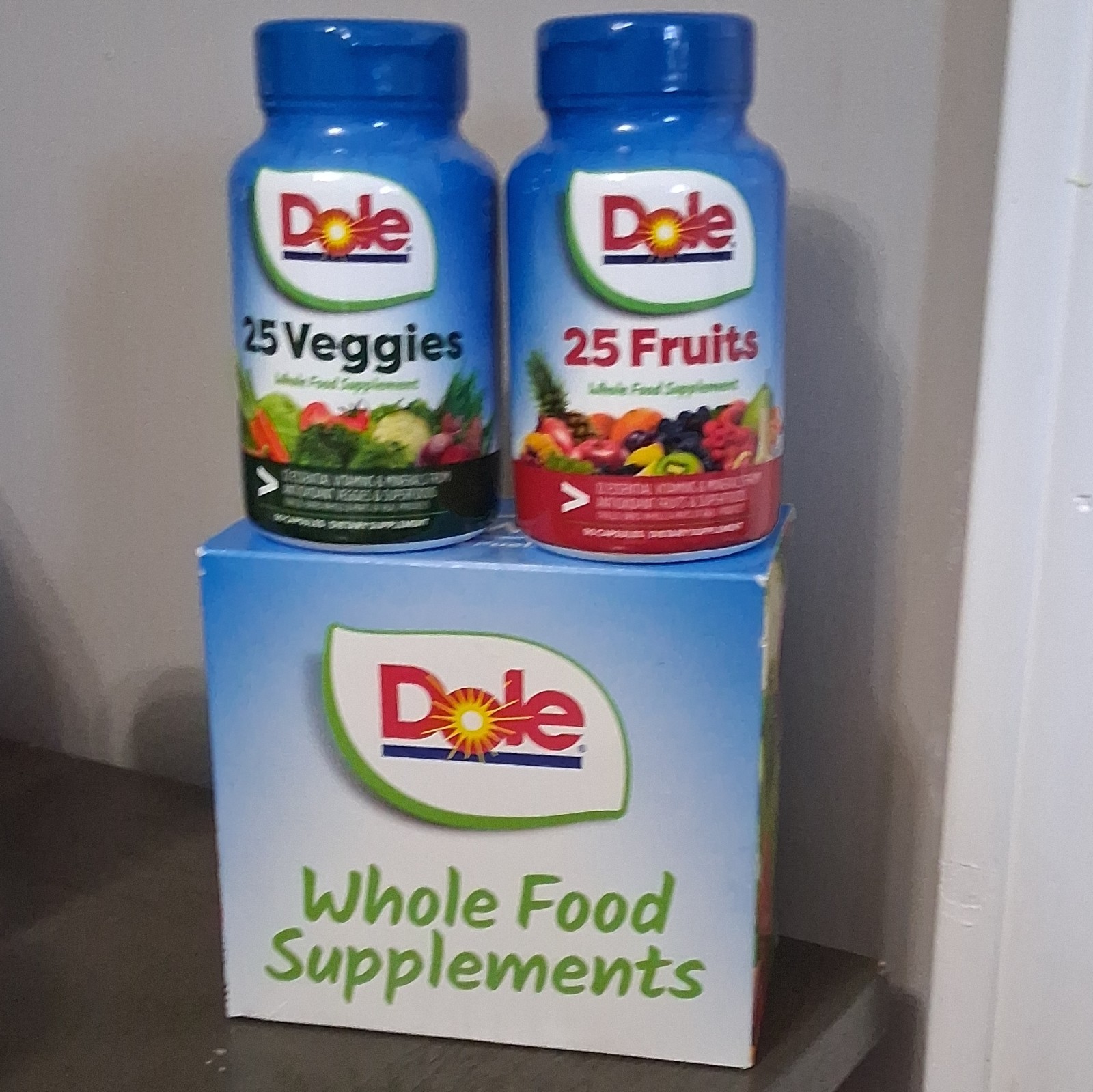 Dole Whole Food Supplement 25 Veggies + 25 Fruits Vegan Plant-Based Capsules
