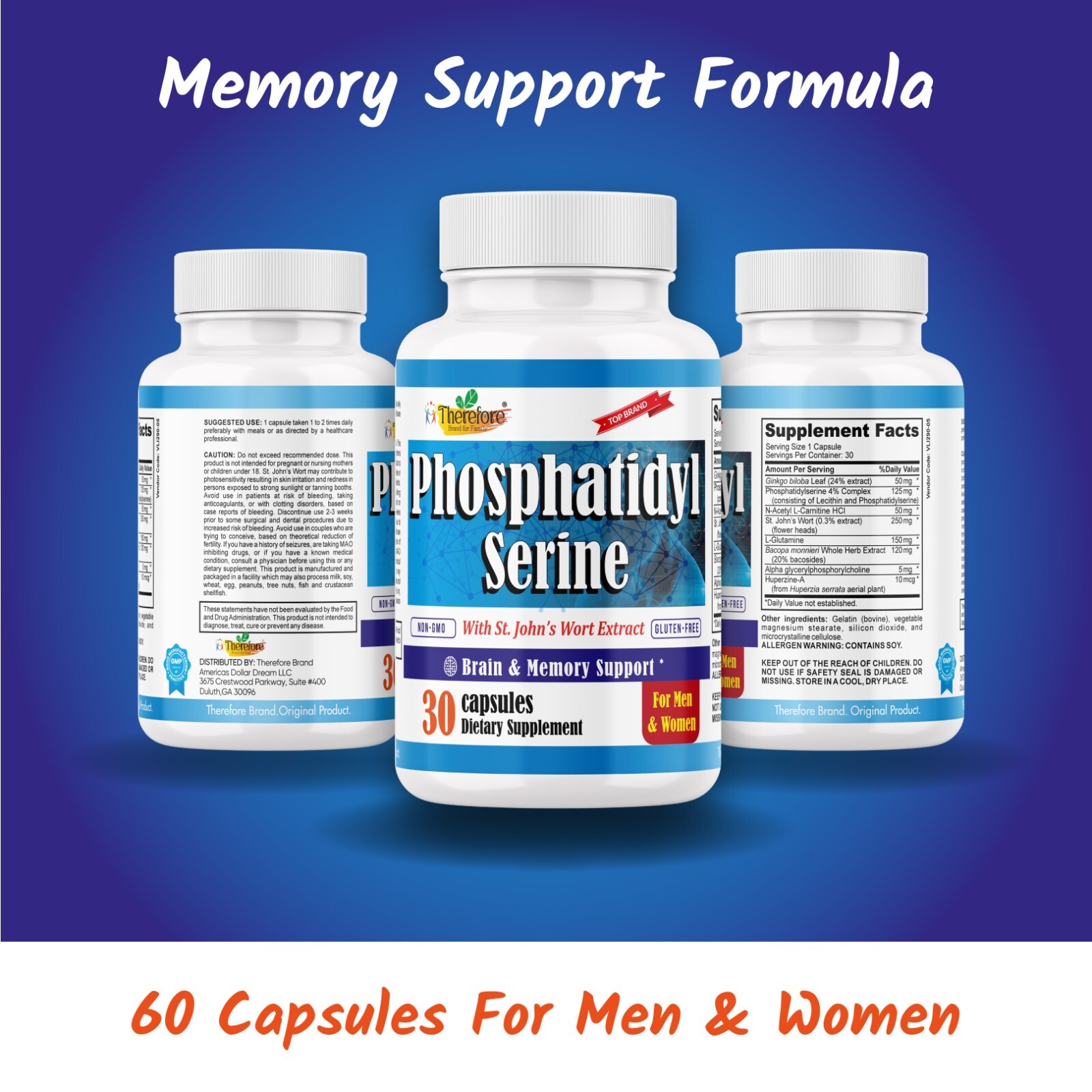 Brain Supplement for Memory, Focus, Energy & Brain Health | Nootropic Aid – 30ct