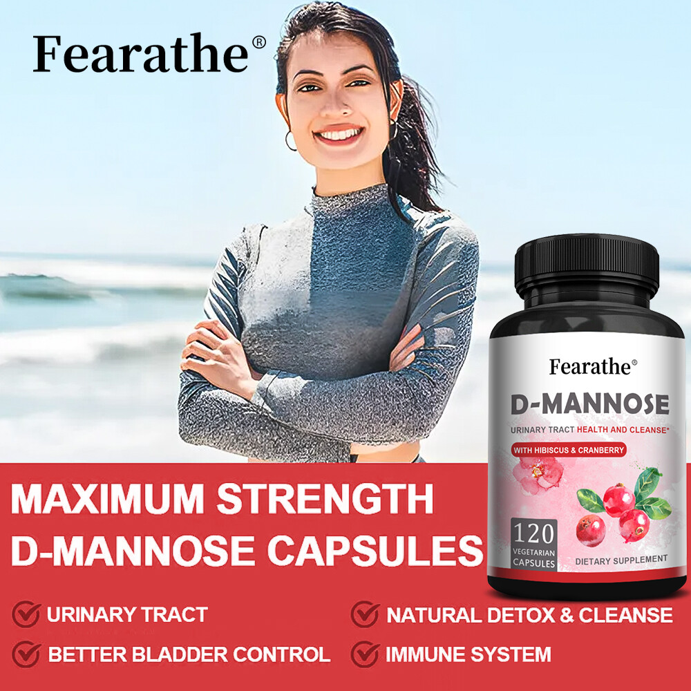 D-Mannose Capsules Veggie Caps 1000mg 100% Pure UTI Relief Urinary Tract