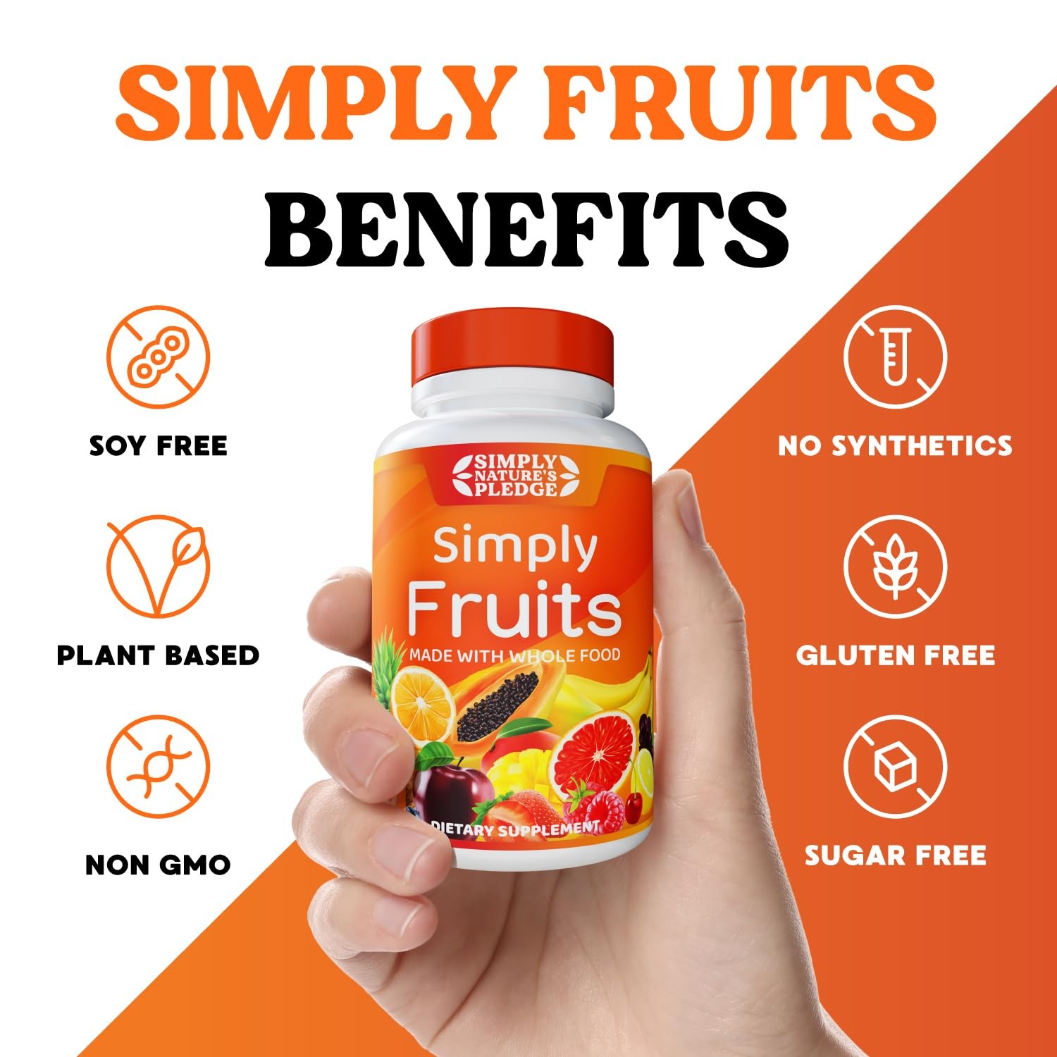 – 90 Fruit Capsules – Made with Whole Food Superfoods, Packed with 25 Differe…