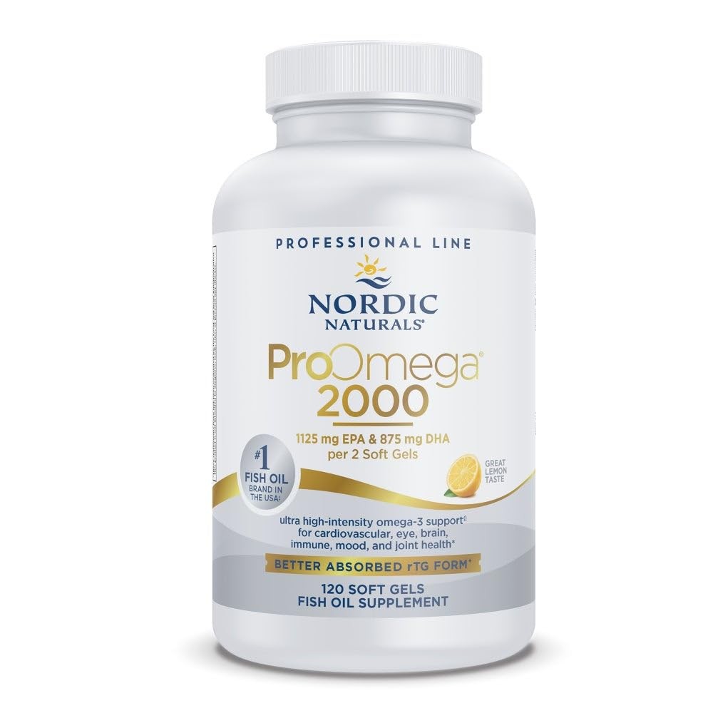 Nordic Naturals ProOmega 2000, Lemon Flavor – 120 Soft 120 Count (Pack of 1)