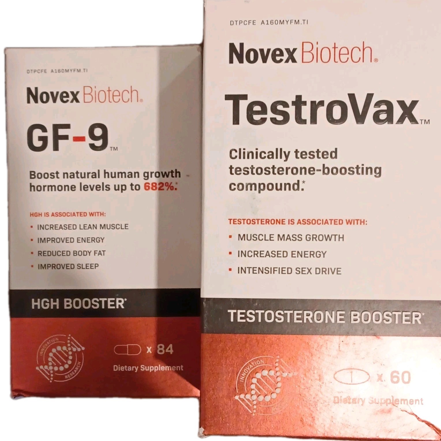 2x NovexBiotech GF-9 High Booster 84 count (168 total) + 1x TestroVax 60 count