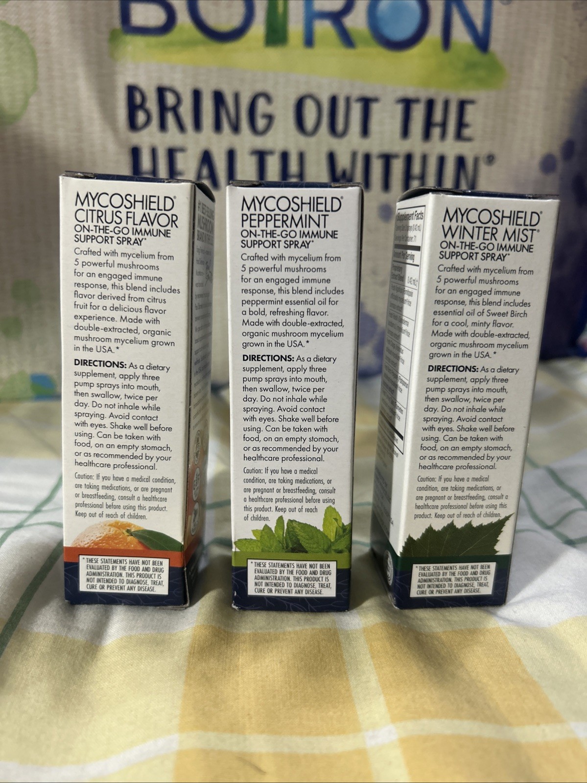 Bundle Host Defense Mushrooms MycoshieldSpray @1 Oz, Exp 6/19/26 ,2/1/27, 8/6/27