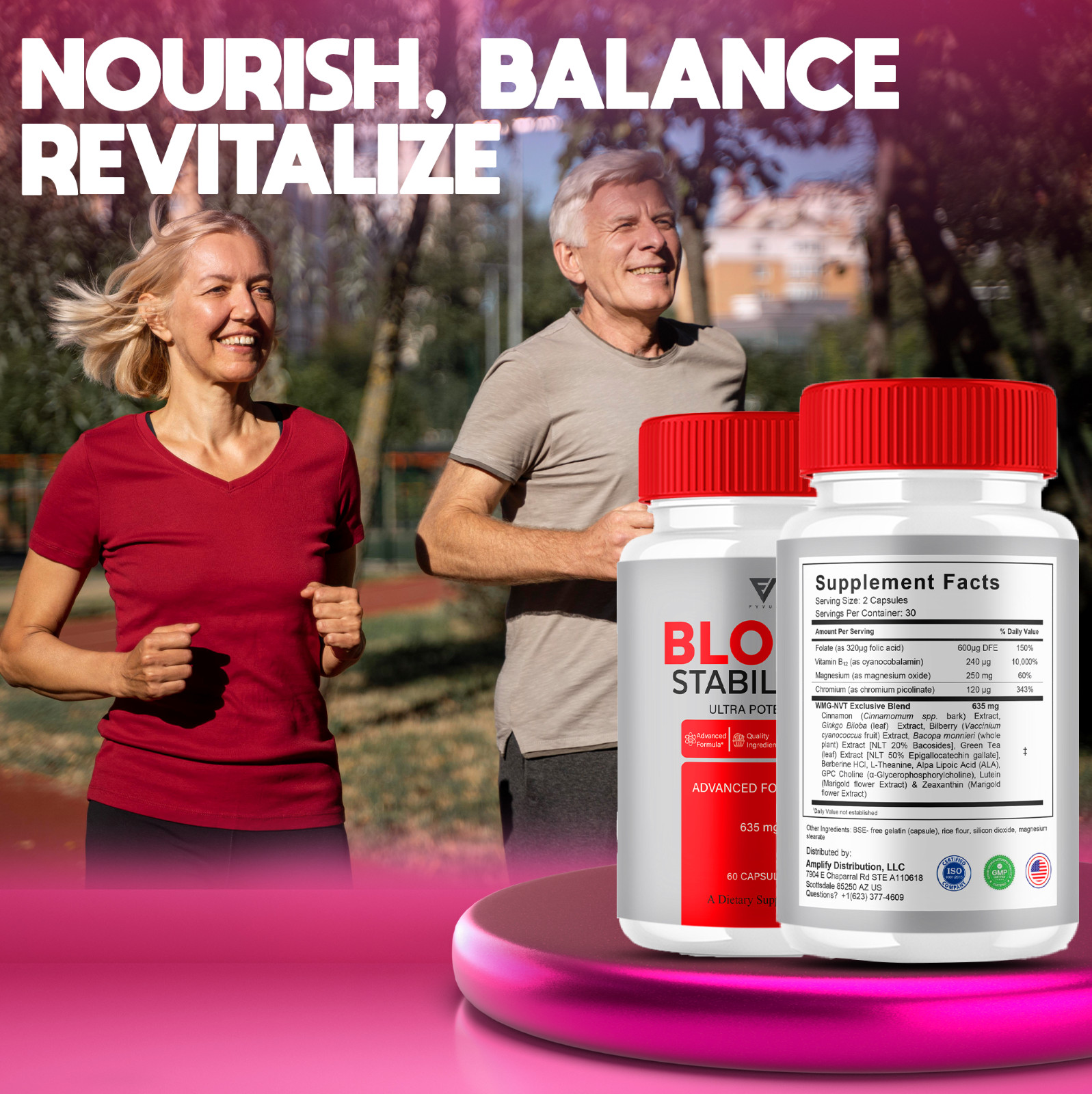 (5 Pack) Blood Stabilizer Support Pills, BloodStabilizer Max (300 Capsules)