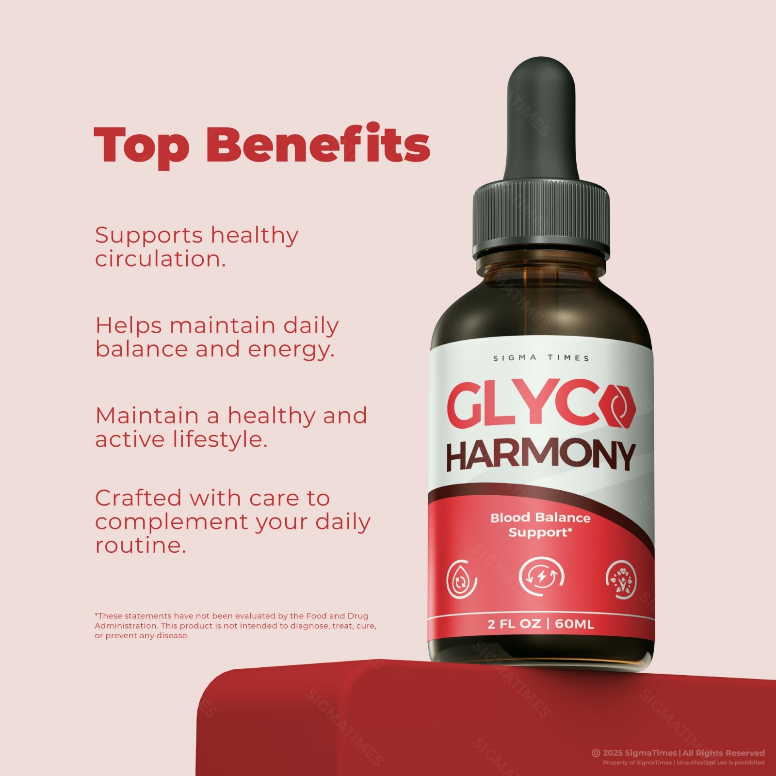 Glyco Harmony Liquid Drops, GlycoHarmony Blood Support Supplement – 3 Pack
