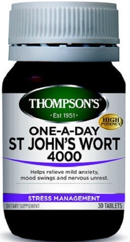 Thompson’s St John’s Wort One-A-Day 4000mg Tablets 30 – support mind balance