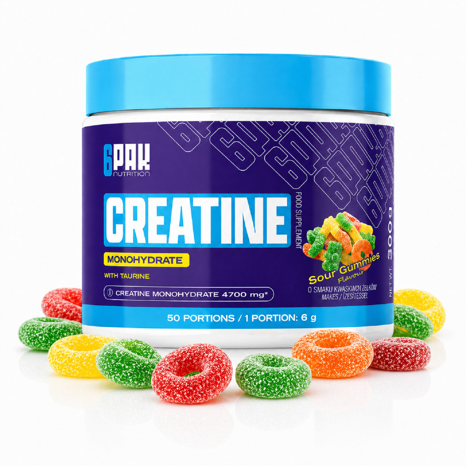 CREATINE – 300g – Creatine Monohydrate + Taurine – Muscle Regeneration Endurance