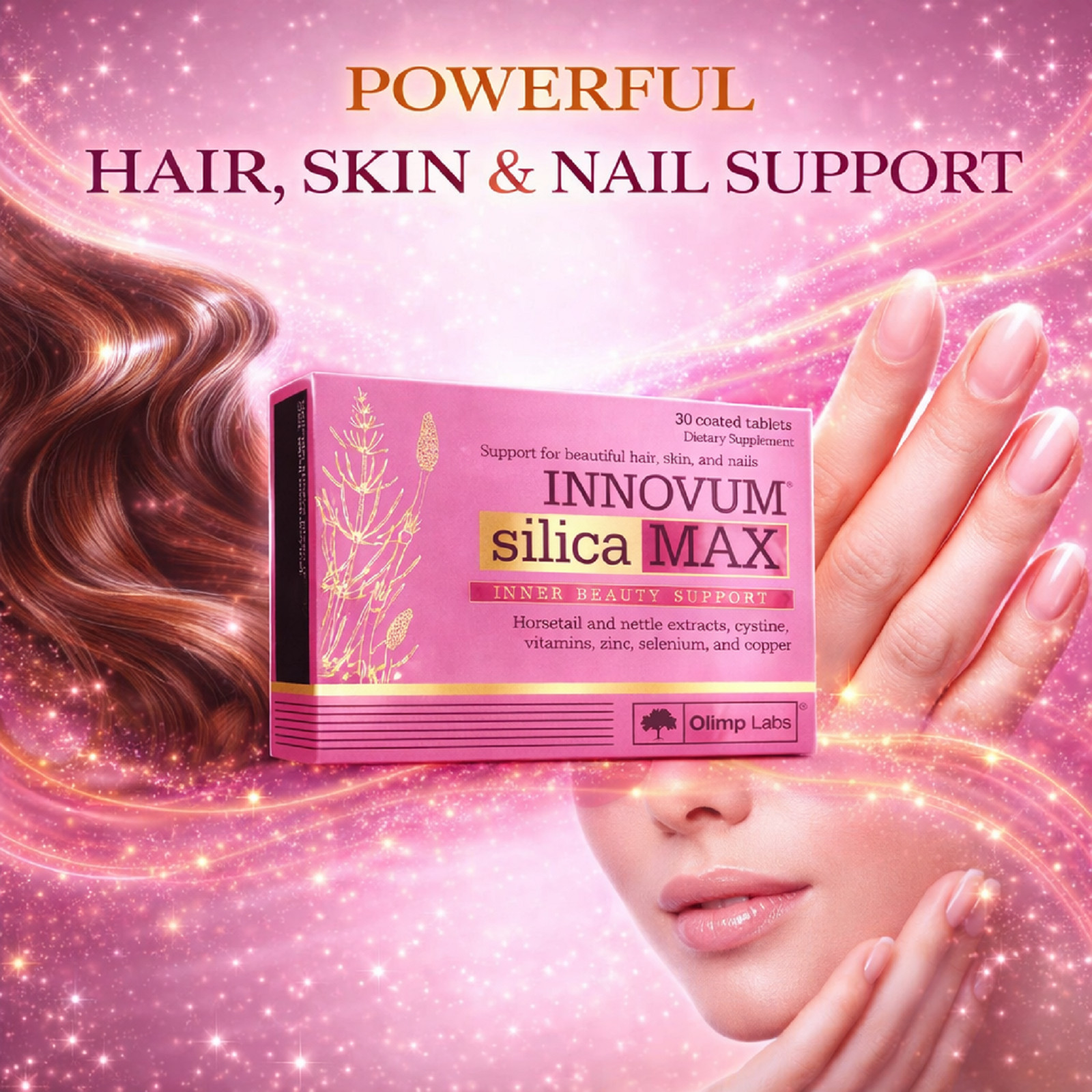 INNOVUM SILICA MAX – 30-240 Tablets – Beautiful hair, healthy skin, strong nails