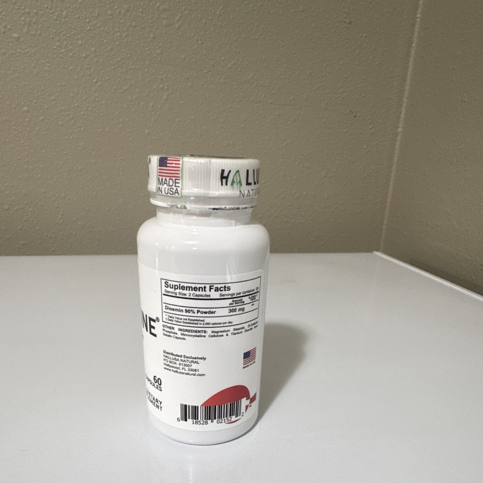 Hallusa Natural Hallosmine Diosmin 300mg Circulation 60 Capsules