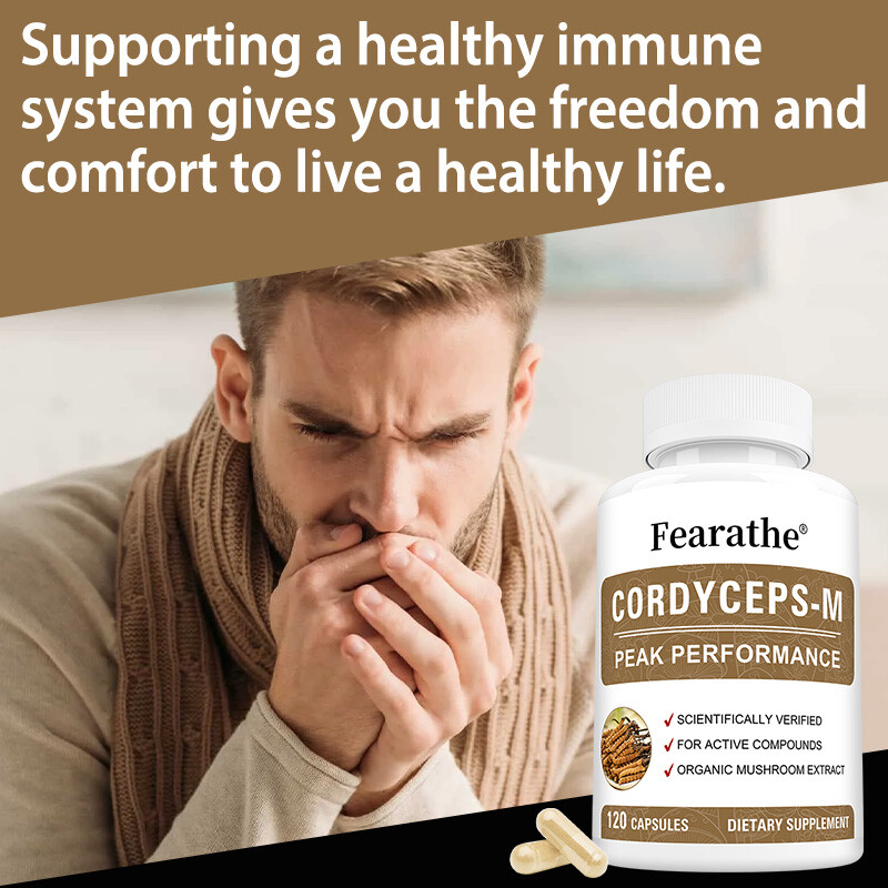 Cordycep-M, Cordyceps Mushroom Extract 1000mg, Boost Energy & Immune Support