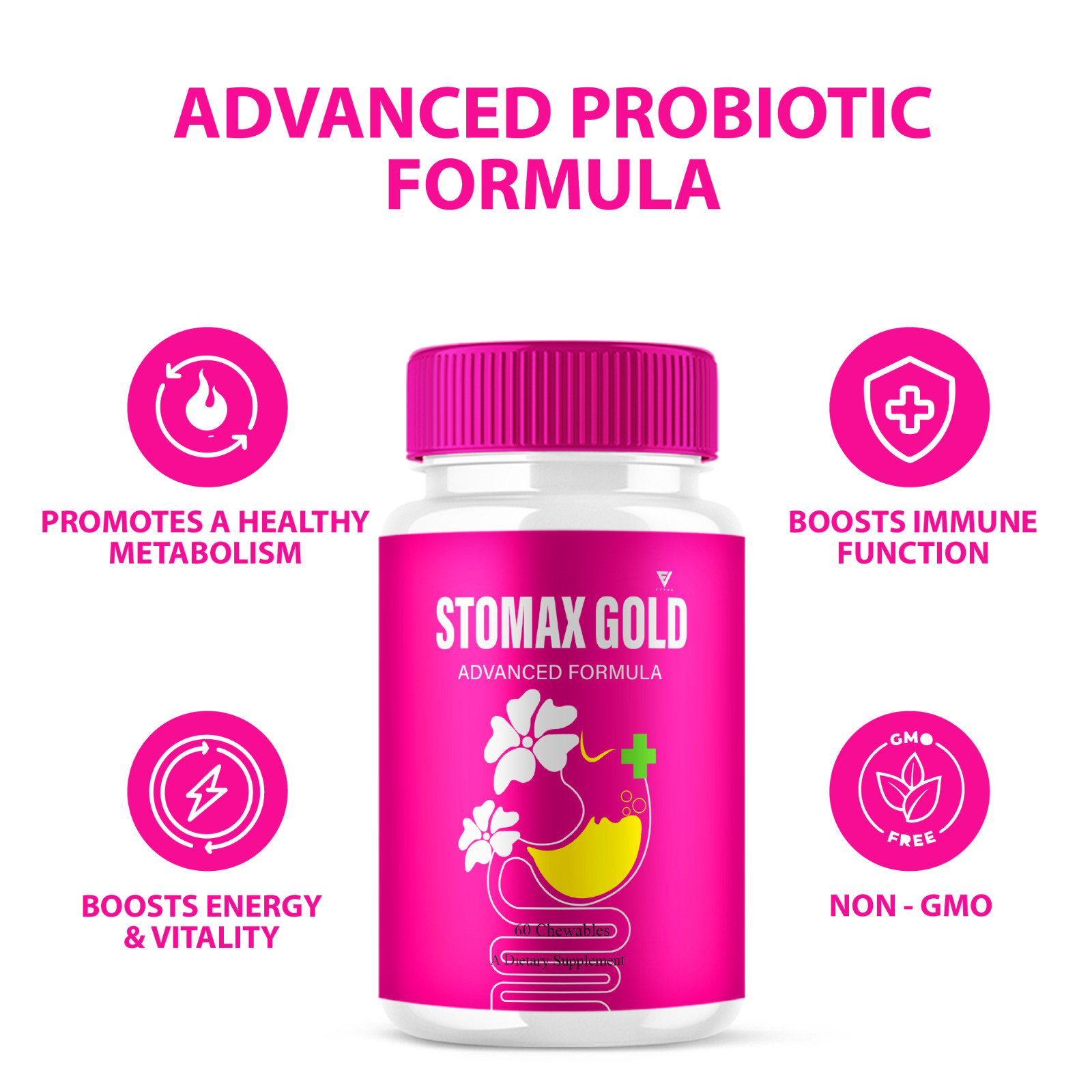 (5 Pack) Stomax Gold Digestive Support Supplement StomaxGold (300 Capsules)