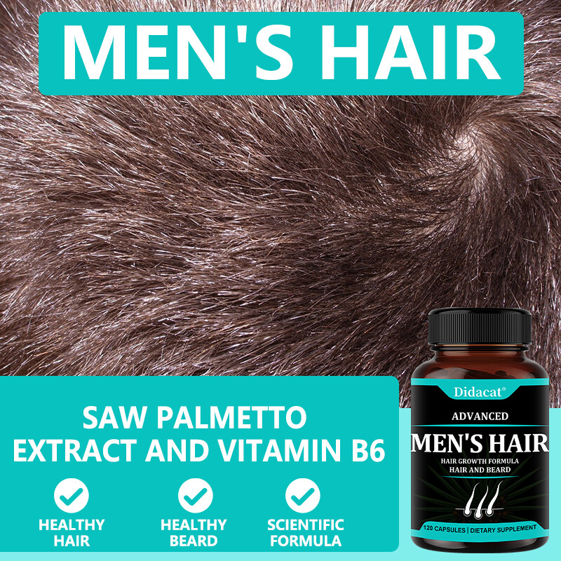 Advanced Hair Growth Formula – DHT Blocker Hair Beard Growth Vitamins for Men