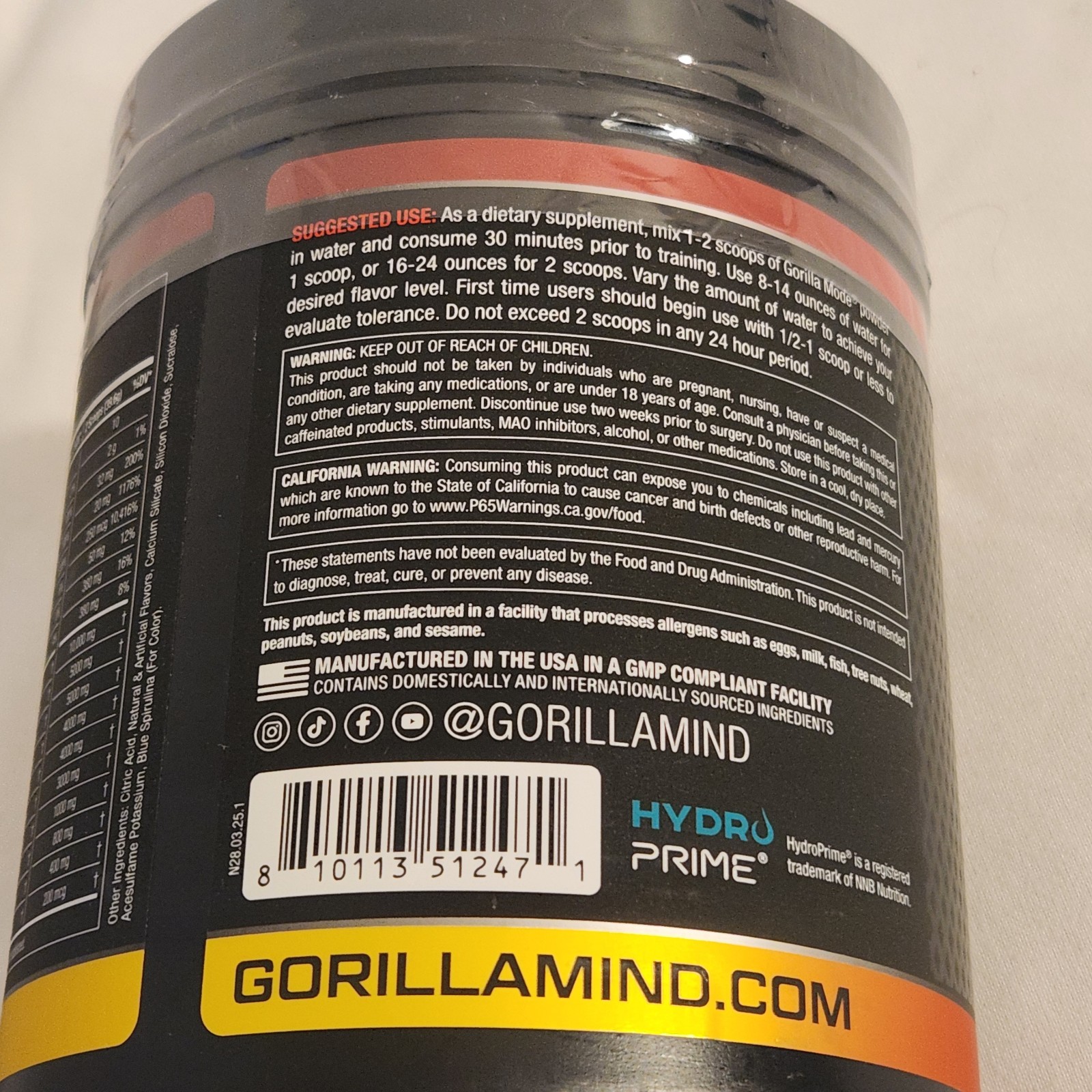 Gorilla Mode Pre-Workout – Blue Raspberry (40 Servings) …New Factory Sealed…