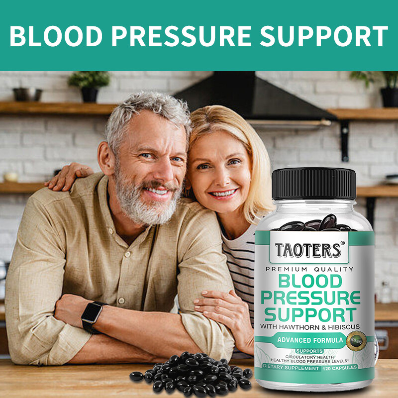 Capsules for blood pressure support with hawthorn and hibiscus